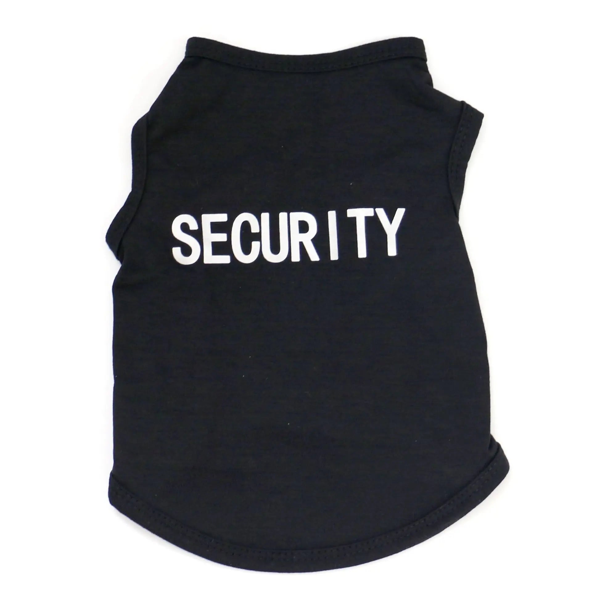 100% Cotton Pet Clothes Cool Cat SECURITY Costume for Cats Small Dogs Spring & Summer Puppy Kitty Cat Vest Top T Shirt Clothing