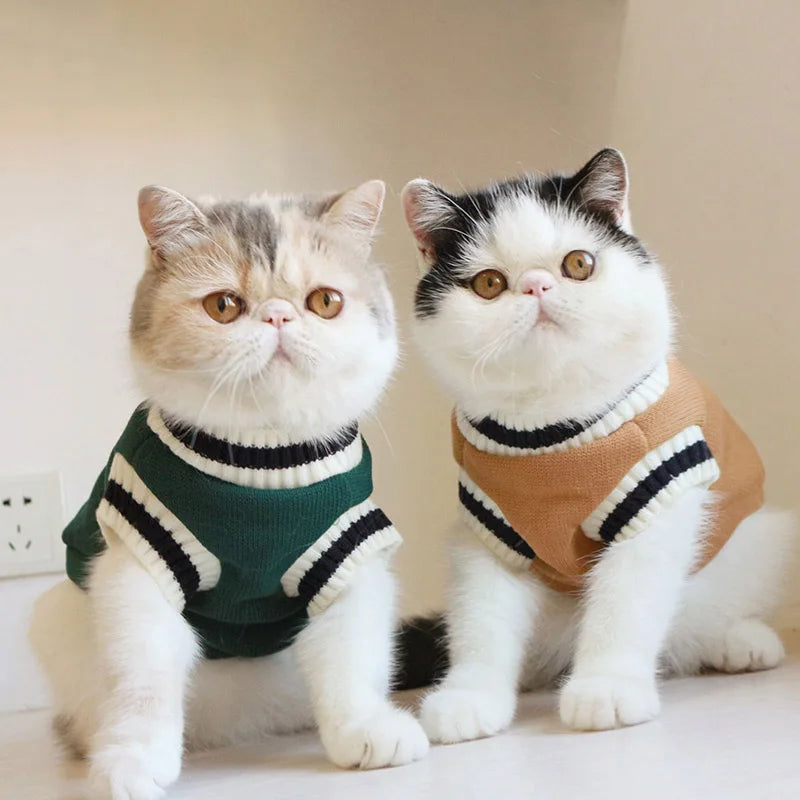 Cat Dog Sweater Pullover Winter Pet Clothes for Small Dogs Cat Vest Puppy Jacket Pet Cat Clothing Kitty Costume Ubranka Dla Psa - Play Paws Toys