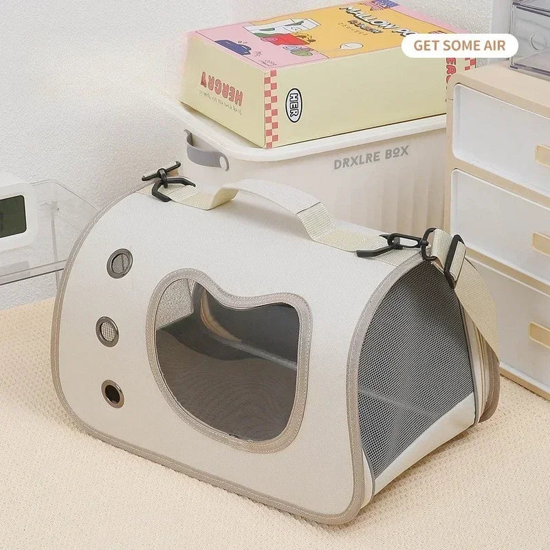 Premium Portable Foldable Breathable Pet Carrier Bag Lightweight for Small Dogs Cats Outdoor Cat Kitten Shoulder Carrying Bag - Play Paws Toys
