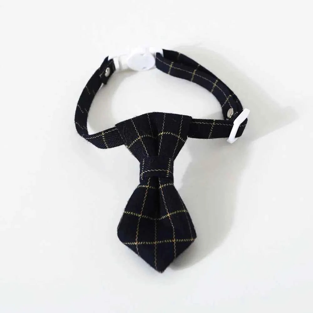 Pet Accessories for Dogs Cats Bowtie British Style Puppy Plaid Tie Breakaway Bowknot Collar for Small Dog Cat Gentleman Costume