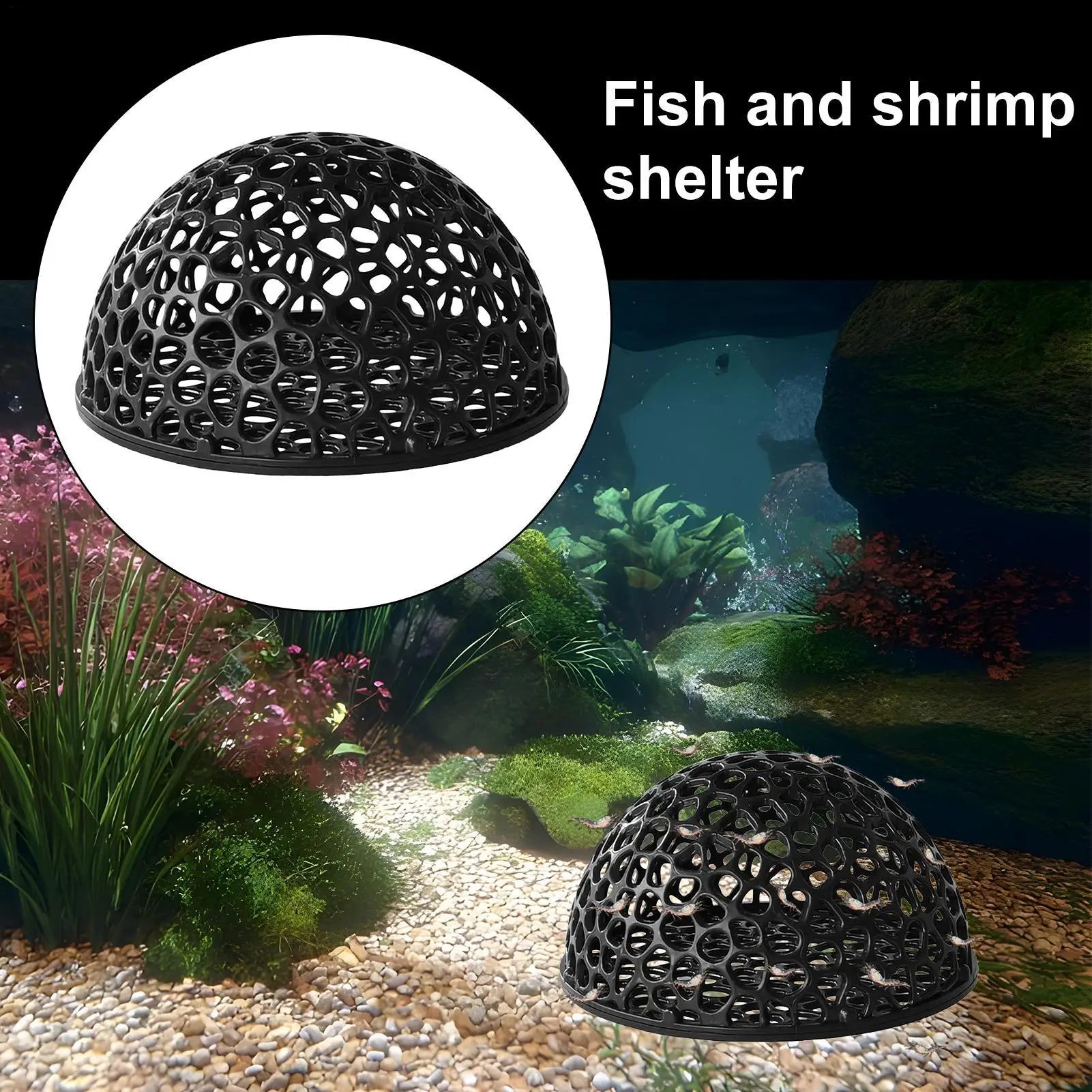 Shrimp Breeding Cave Fish Tank Shrimp Hiding Place Aquarium Decoration Hiding Tools Supplies Betta Habitat Fish Resting Place