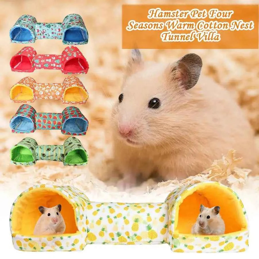 Hamster Rodents Hideaway Toy Gerbil Bed Hideouts Pet Tunnel Cave for Ferrets Hamster Guinea Pigs Sleeping Hideaway Tube F5K3