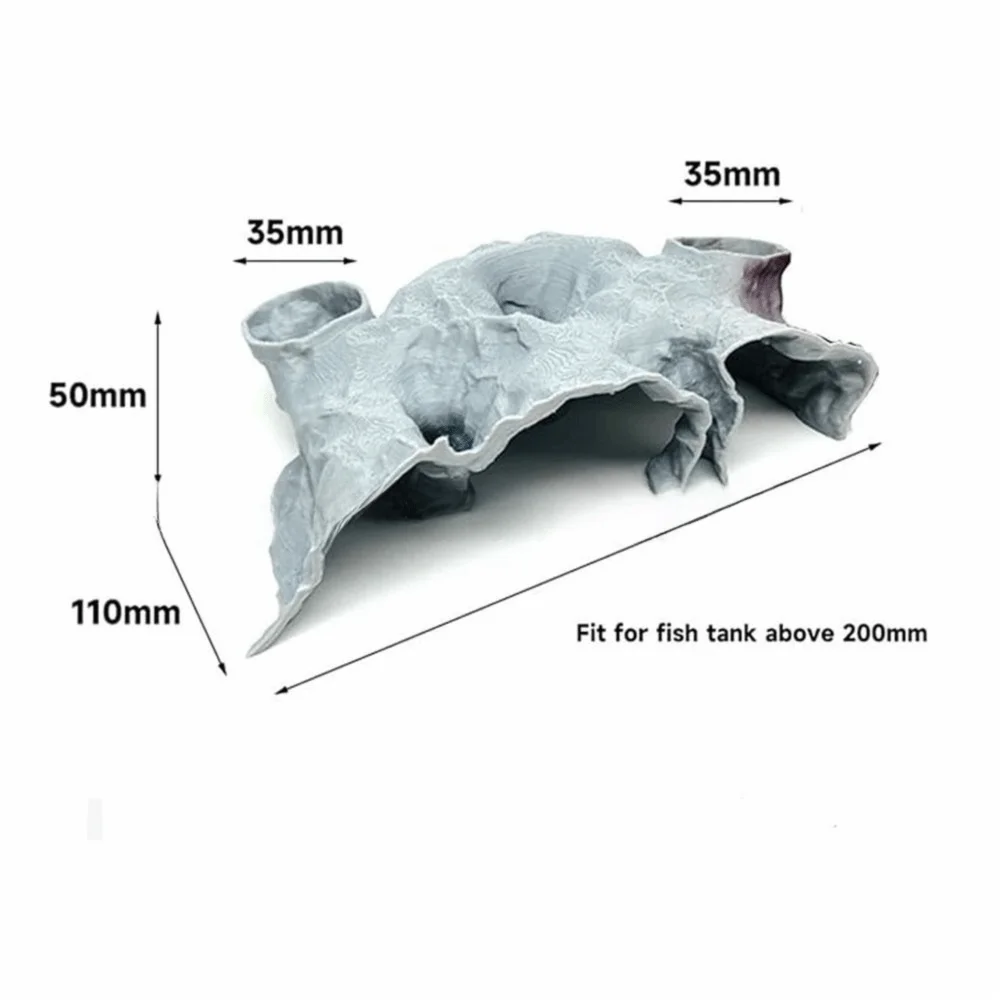 Funny 3D Printing Fish Tank Underground Cave Rest Safe Betta Cave Fish Nest Leisure Cave Fish Tank Decorations