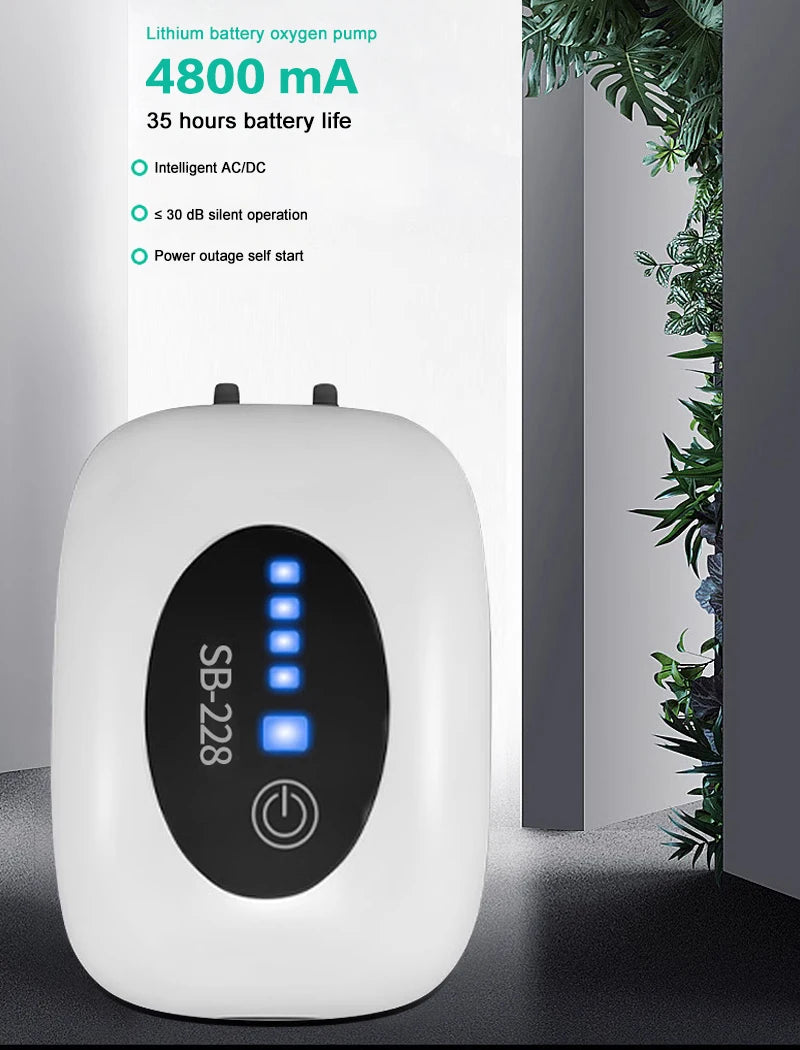 SOBO Aquarium Fish Tank Oxygen Air Pump Compressor Charging Silent USB with Battery Portable Fishing Oxygenator Outdoor Air Pump