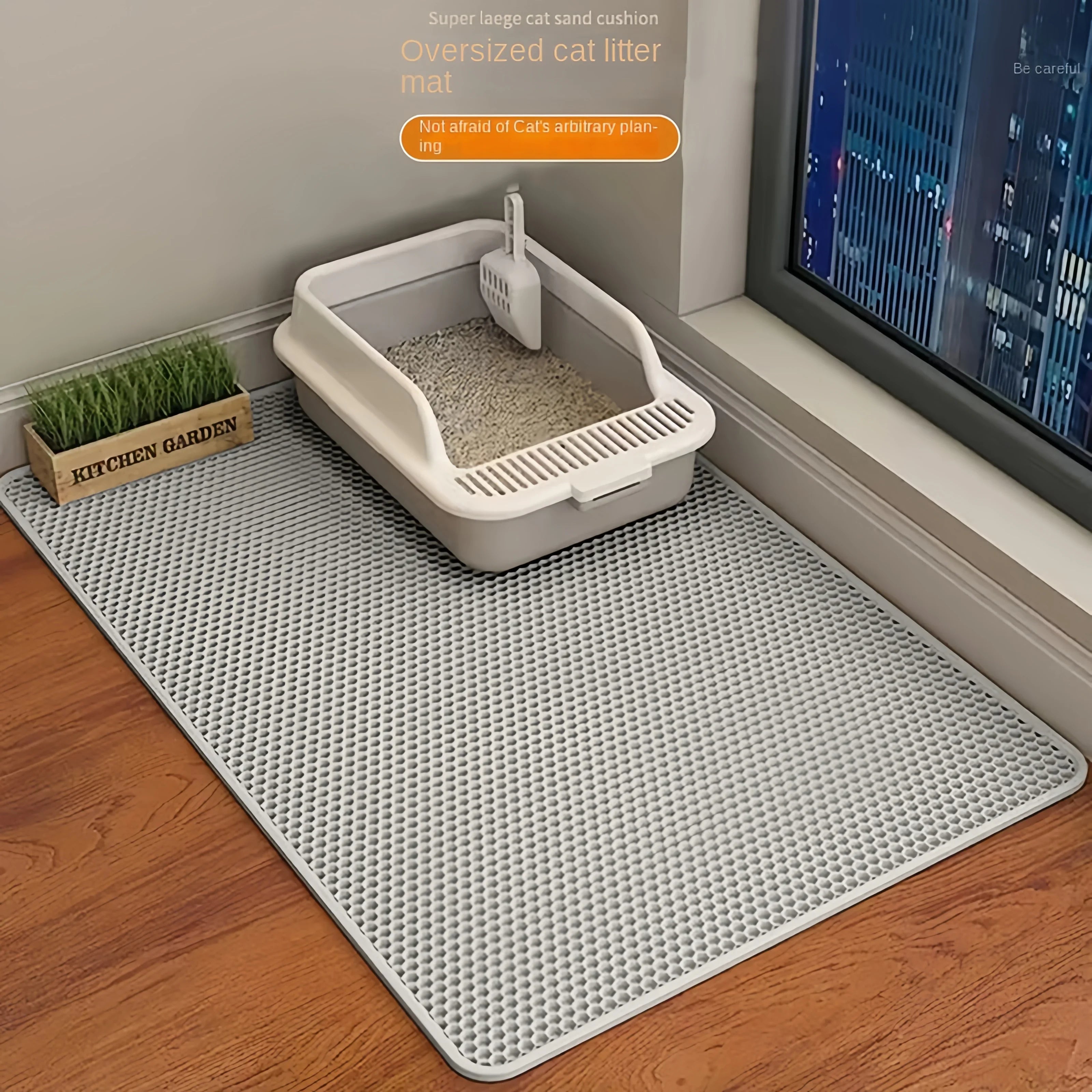 Cat Litter Mat Waterproof Double Layer Pet Litter Box Mat Pet Toilet Cat Mat Nonslip Sand Cat Washable Mat Pet Clean - Play Paws Toys