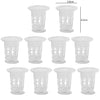 50/10PCS Clear Plastic Aquarium Planting Cups with Suction Base Water Grass Grow Containers for Freshwater Fish Tank Decoration
