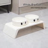 Elevated Pet Dog Feeder Bowls Raised Stand with Double Stainless Steel Food Water Bowls For Small Medium Large Dogs Cats