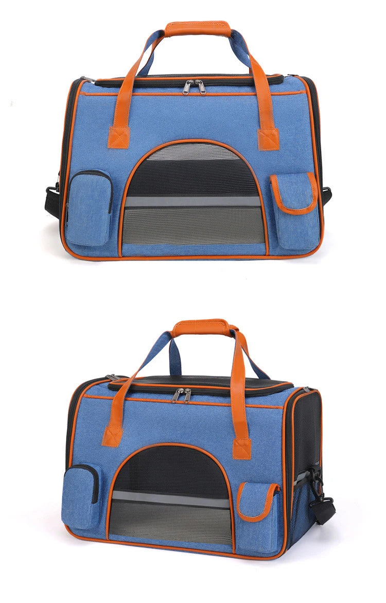 Dog Pet Carrier Bag Anti-Collapse Design Multiple Storage Pockets Cat Travel Handbag for Medium Cats, Puppy, Rabbits and Other S - Play Paws Toys