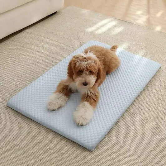1pc Sponge Cooling Cat Bed, Thick Padding Comfortable Cool Breathable Cat Nest, Non-Slip And Washable Cooling Small Dog Bed, Suitable For All Seasons