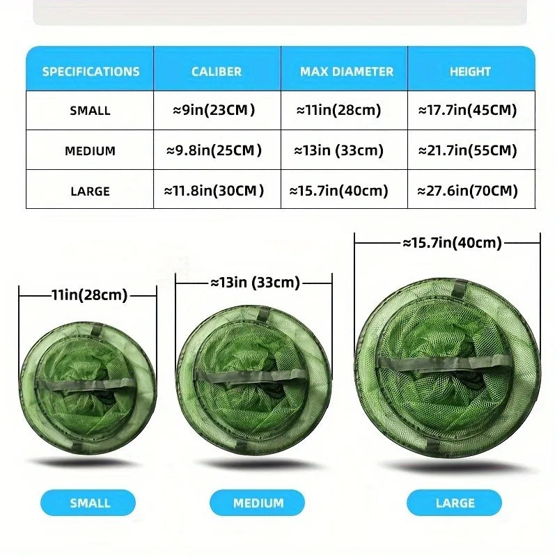 Durable Nylon Fishing Net Pocket Basket Shrimp Fish Trap /Carp /Eels Traps Fishing Net Outdoor Fishing Tackle
