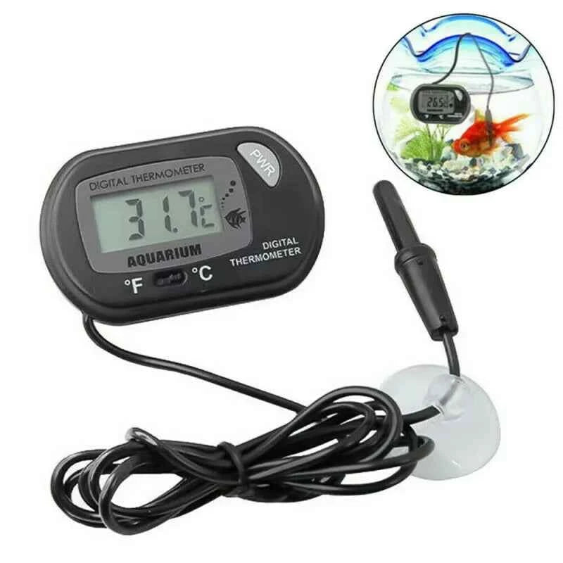 2/4/6/8Pcs LCD Digital Aquarium Thermometer Fish Tank Thermometer With Water-Resistant Sensor Probe And Suction Cup For Reptile
