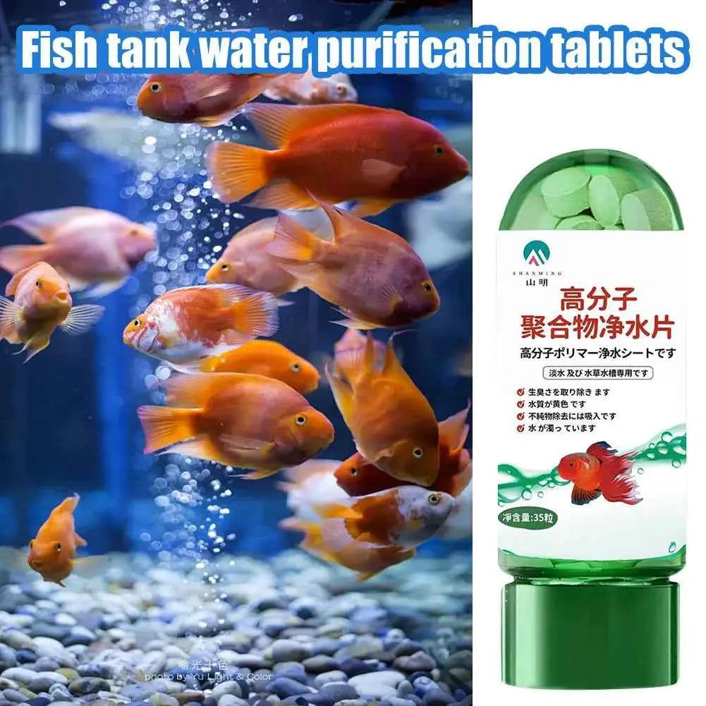 Water Purification Tablets Fish Bowl Water Cleaning Odor Remover Effective Algae Repellent Agent Safe Environment for Your Fish