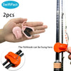 2Pcs Quick-Attach Fishing Rod Clip, Tool-Free One Hand Holder Secure Grip for Freshwater Rods Tackle Organizer