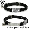 Personalized Heart Shaped Cat Collar With Bell Safety Elastic Adjustable Collar Soft Velvet Cat Crystal Collar for Kitten Puppy