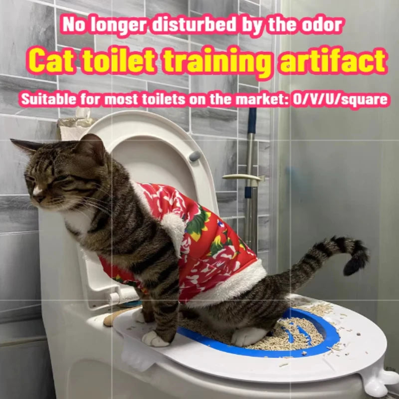 Reusable Plastic Toilet Training Kit for Cats, Toilet Trainer, Toilet for Puppy, Cat Litter Mat, Cleaning Product, Best