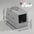 New Stainless Steel Cat Litter Box with Flip Cover Closed Design Easy to Clean Non-Slip Mat Indoor Cats Pet Supplies