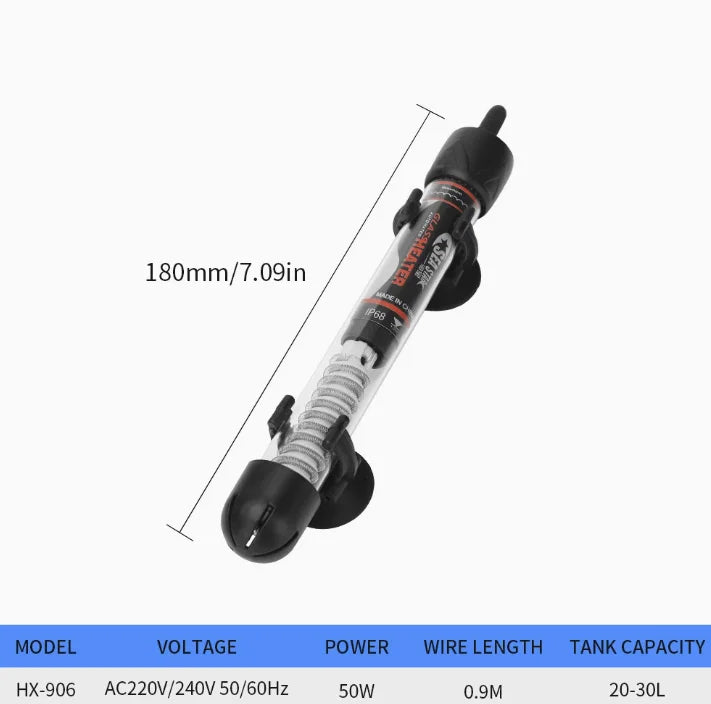 SUNSUN Aquarium Submersible Heater Fish Tank LCD Display Digital Adjustable Water Heating Rod Constant Temperature Control Warm