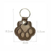 Memorial Leather Pet Hair Storage Bag Cat Paw Keychain Kitten Souvenir Fur Container Pendant Portable Handmade Key Accessories