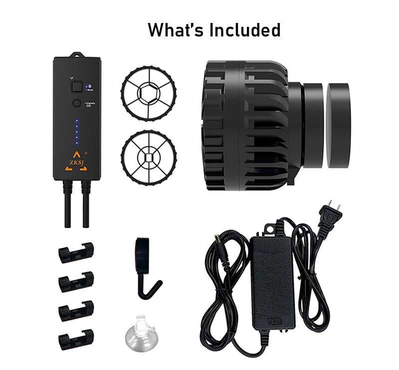 ZKSJ Third generation Mini Slim 2000 Slim 3000 Mini Aquarium Wave Maker Circulation Pump 3 Wave Patterns No control program