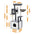 Multi-Level Cat Tree for Indoor Wood Cat Tower with Scratching Posts Spacious Condo Hammock Top Perch Cat Scratcher Cat Toys