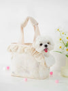 Onecute Lace Pet Carrier Bag - Handheld Shoulder Puppy Purse for Small Dogs, Chihuahua, Cats - Dog Walking Accessories - Play Paws Toys