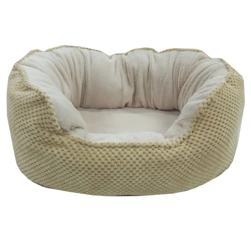 Pet Cage Dog Kennel Cat Sofa Wave Shape Cushions Plush Warm Dogs Beds Supplies Four-seasons Universal Pet Sleeping Accessories