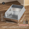 Stainless Steel Litter Box, Semi-enclosed Splash-proof And Leak-proof Design, Removable Lid, Suitable For Big Cats, And More