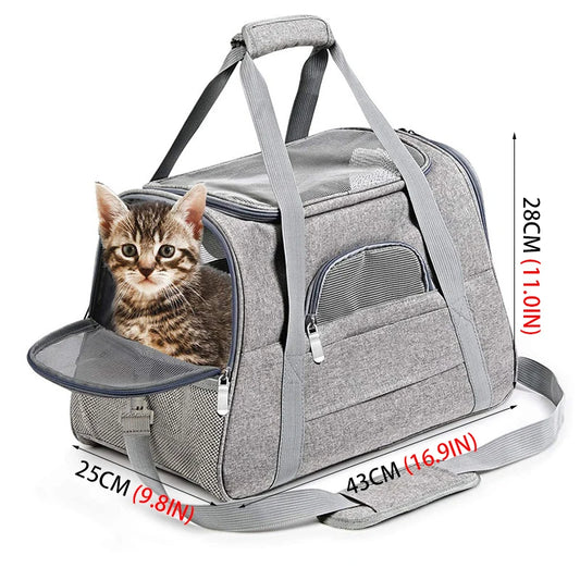 Cat Bags Portable Dog Carrier Bag Mesh Breathable Foldable Cats Carrier Bag Travel Breathable Transport Handbag Pet Travel Bags - Play Paws Toys