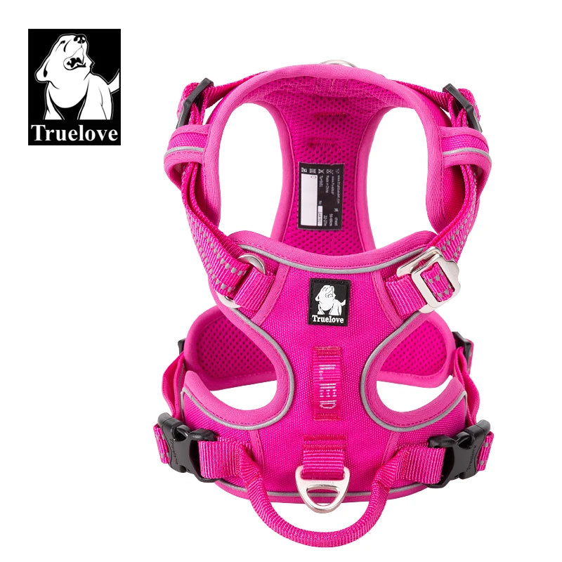 Truelove Pet harness Fashionable Nylon Durable Dog Harness Reflective Breathable Padded Training Vest Luxury Pet Accessories