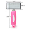 Cat Comb Silicone Cat Brush Massage Pet Hair Remover Stainless Steel Combs for Cats Pet Grooming Comfortable Handle Dog Brush