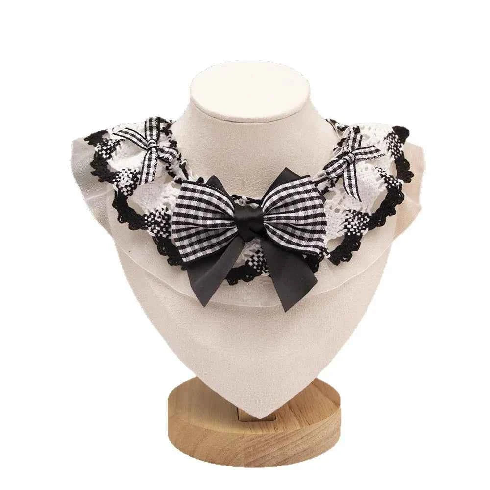 Pet Spring/Summer Bow Water Scarf Cat Scarf Small Dog Teddy Cute Lace Princess Cat Shawl Pet Supplies Dog Accessories