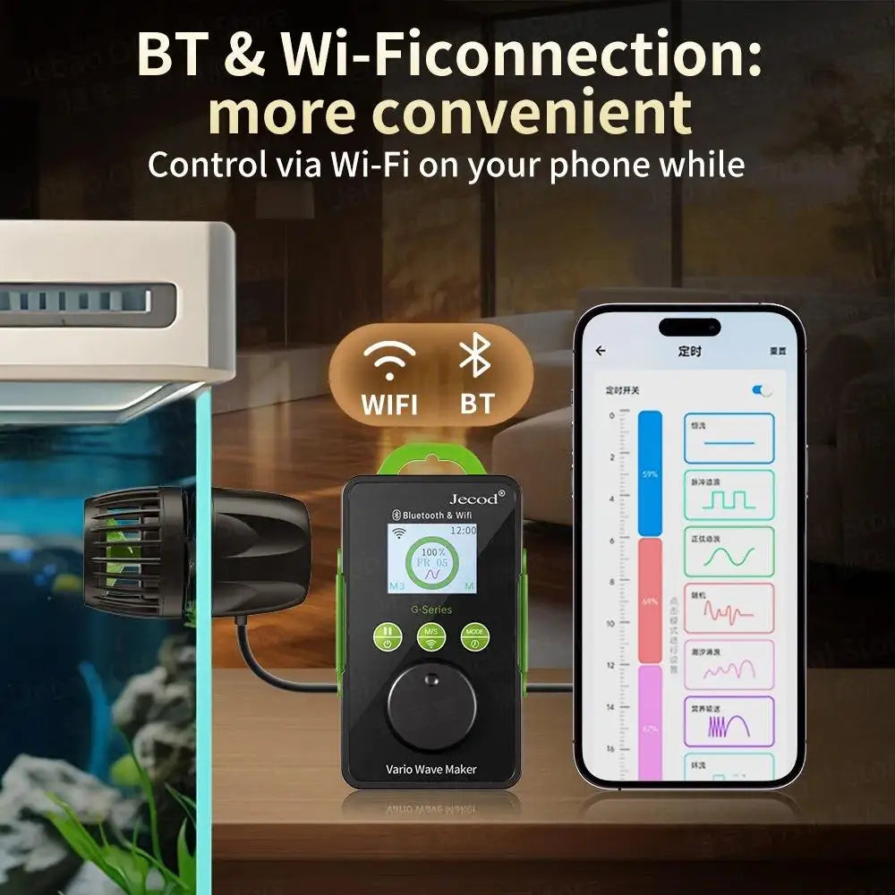 Jebao Jecod GMP Series Cordless Aquarium Vario Wavemaker Pump Bluetooth APP Controlled for Marine Coral Reef Fish Tank