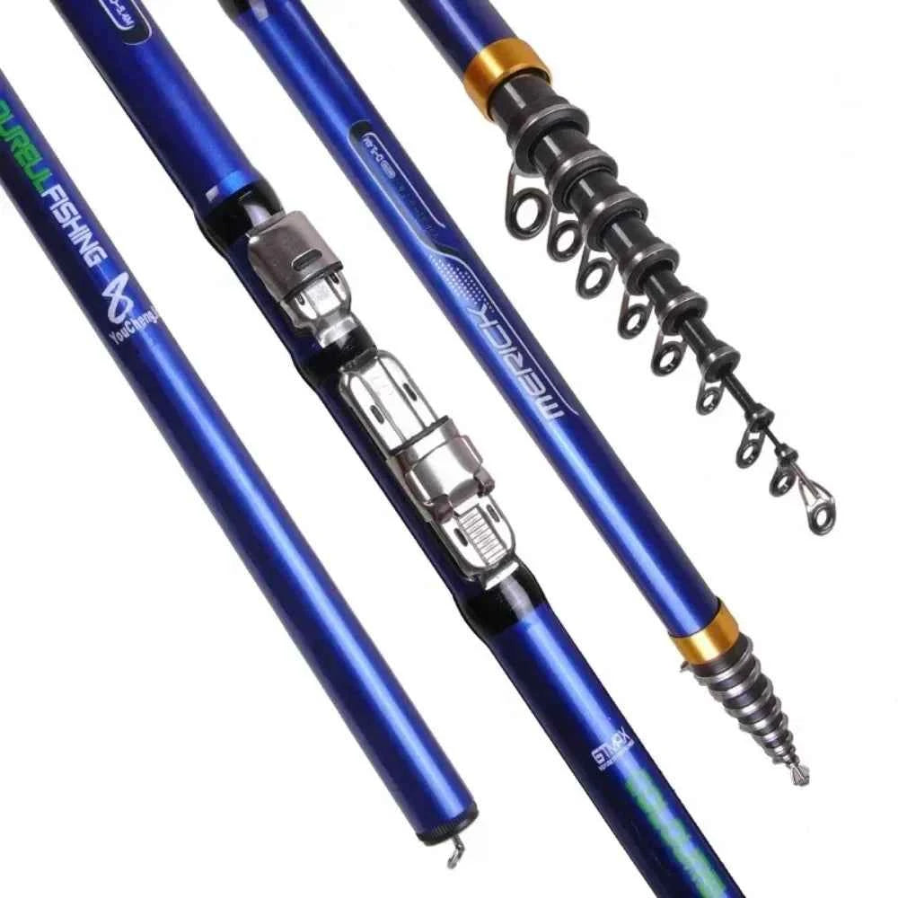 Carbon Fiber 3.6M 4.5M 5.4M 6.3M Spinning Fishing Rod M Power Telescopic Rock Fishing Rod Carp Feeder Rod Surf Spinning