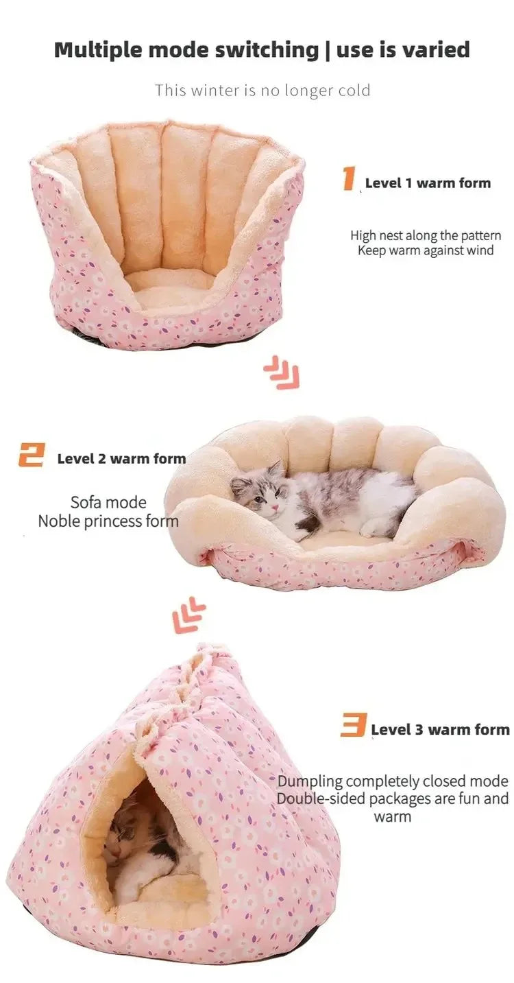 Cats Bed Winter Warm Pet Supplies Basket Houses Accessories All Accessory Dog Mat Cushions Kitten Things Puppy Goods Beds House - Play Paws Toys
