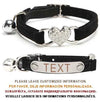 Cat Collar Heart Charm Personalized ID Name with Bell Safety Elastic Adjustable Soft Velvet Puppy Small Dog Pet Collar Kitty