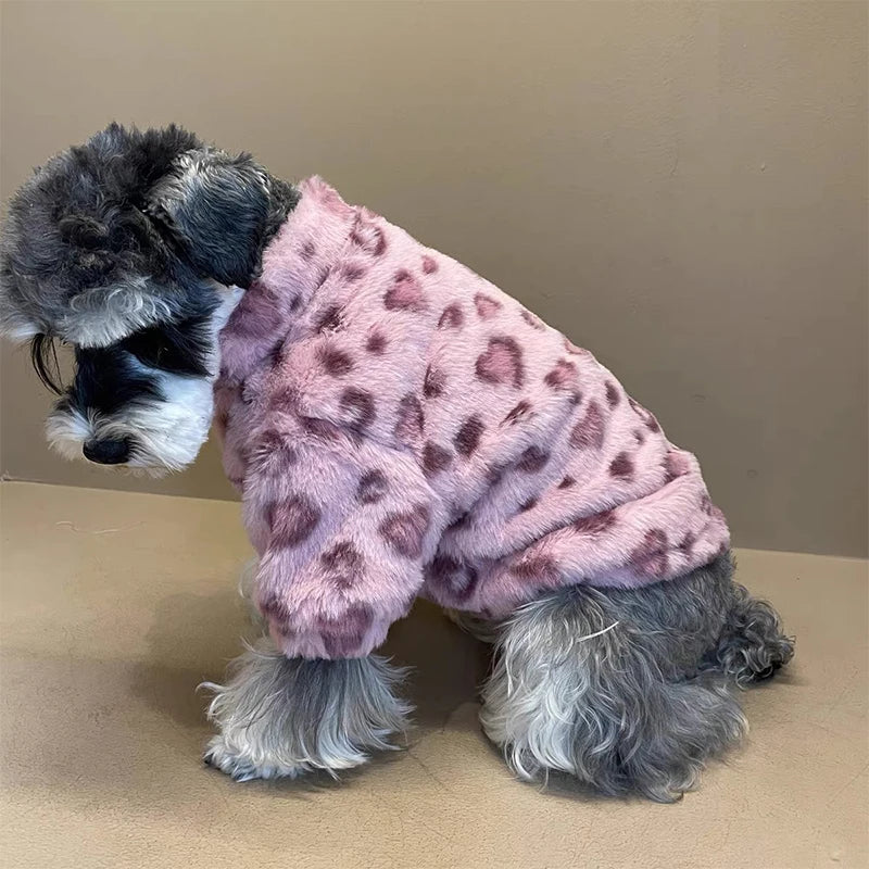 Autumn Winter Soft Cat Dog Clothes Cartoon Pet Warm Thickening Cute Thermal Dogs Clothes Fashion Plush Dogs Coat Pet Supplies