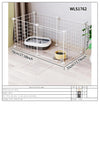 Pet Splicing Fence with Detachable Iron Mesh Gate, Isolation Barrier, Anti-Escape Gate, Indoor Fence, Easy to Assemble, Portable Cage - Play Paws Toys
