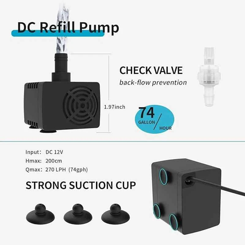 Fzone ATO580 Auto Top Off Refilling System Fish Tanks Automatic Mini  Aquarium Water Pump Controller Saltwater Fresh Accessories