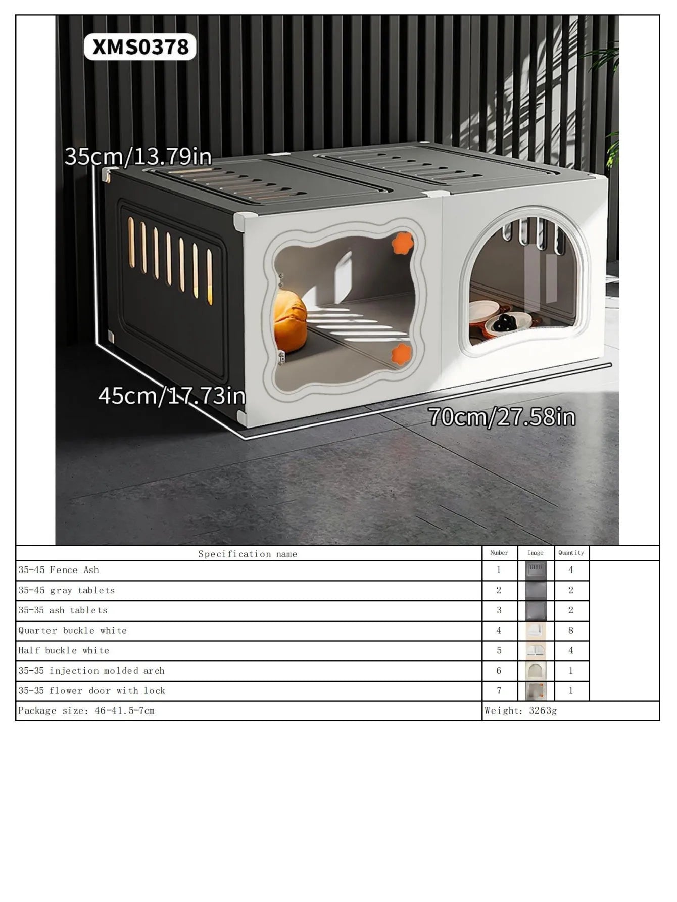 Cat House, Cat Cage, Universal Cat Nest, Cat Toilet All-In-One, Indoor and Outdoor, Suitable for Cats and Dogs, Space-Saving Pet Cage - Play Paws Toys