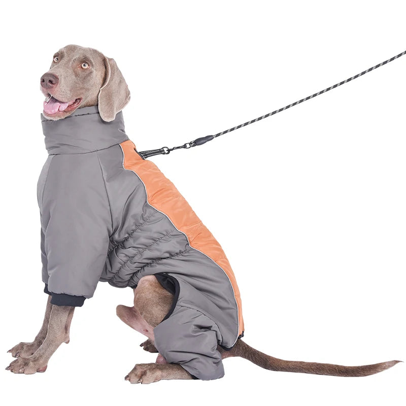 Waterproof Pet Dog Winter Jumpsuit Warm Medium Large Dogs Winter Jacket Clothes Labrador Bulldog Golden Retriever Costumes
