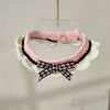 Cute Pet Cat Saliva Towel Hand-knitted Adjustable Kitten Cat Puppy Bow-knot Collar Pet Cat Decorative Collar Kitten Accessories