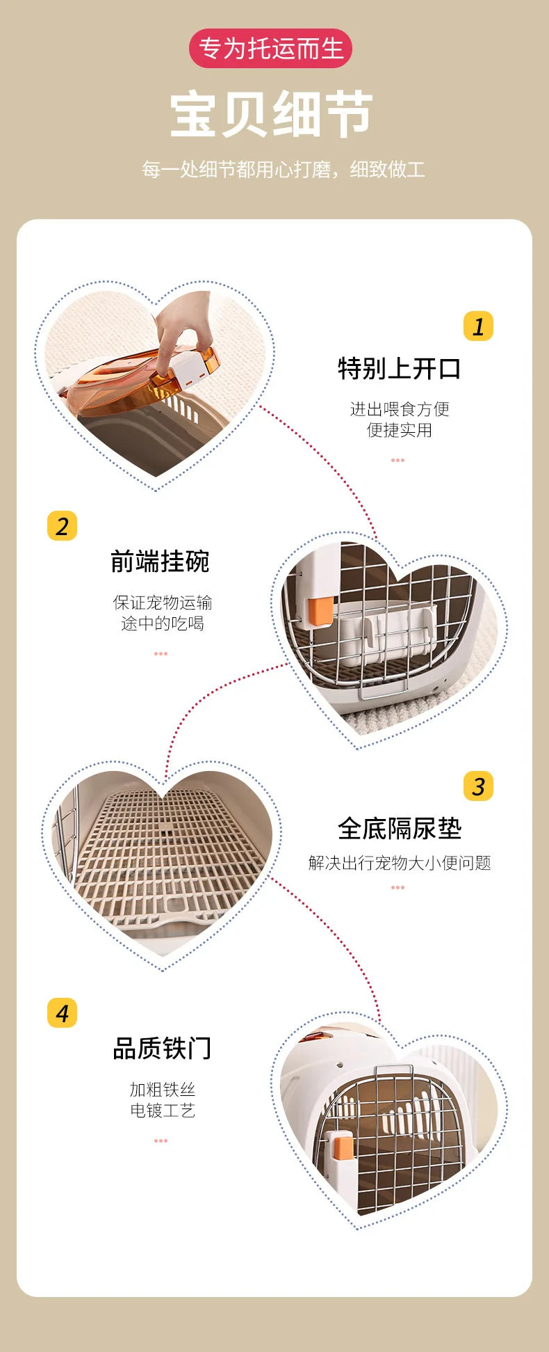New pet aviation case, convenient, breathable, suitable for outdoor travel, cage for cats and dogs, and pet only - Play Paws Toys