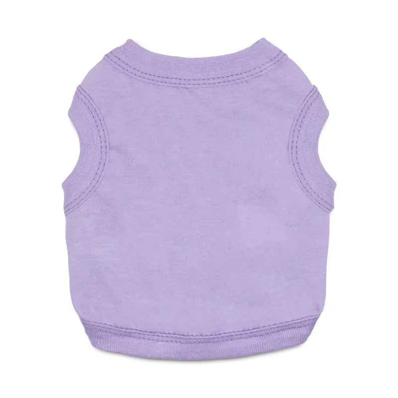 Soft Cotton Blank Dog Shirt, Breathable Spring Summer Pet Apparel, Lightweight Plain Dog T Shirt for Small to Large Dogs
