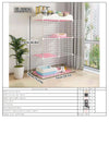 Cat Cage for Home Use, Indoor Pet Cat Large Space, Luxurious Small Cat House, Three-Story Multi-Cat Portable Assembly Empty Cage - Play Paws Toys