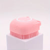 Pet Bath & Massage Brush 2-in-1 Silicone Dog Cat Grooming Tool with Shampoo Dispenser for Bathing Washing Sensitive Skin Puppies and Kittens