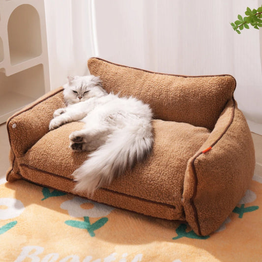 Pet Sofa for Dogs Cats Winter Warm Cat Bed Nest Dog Sleeping Mat Removable Washable Pet Supplies All-season Universal Kennels - Play Paws Toys