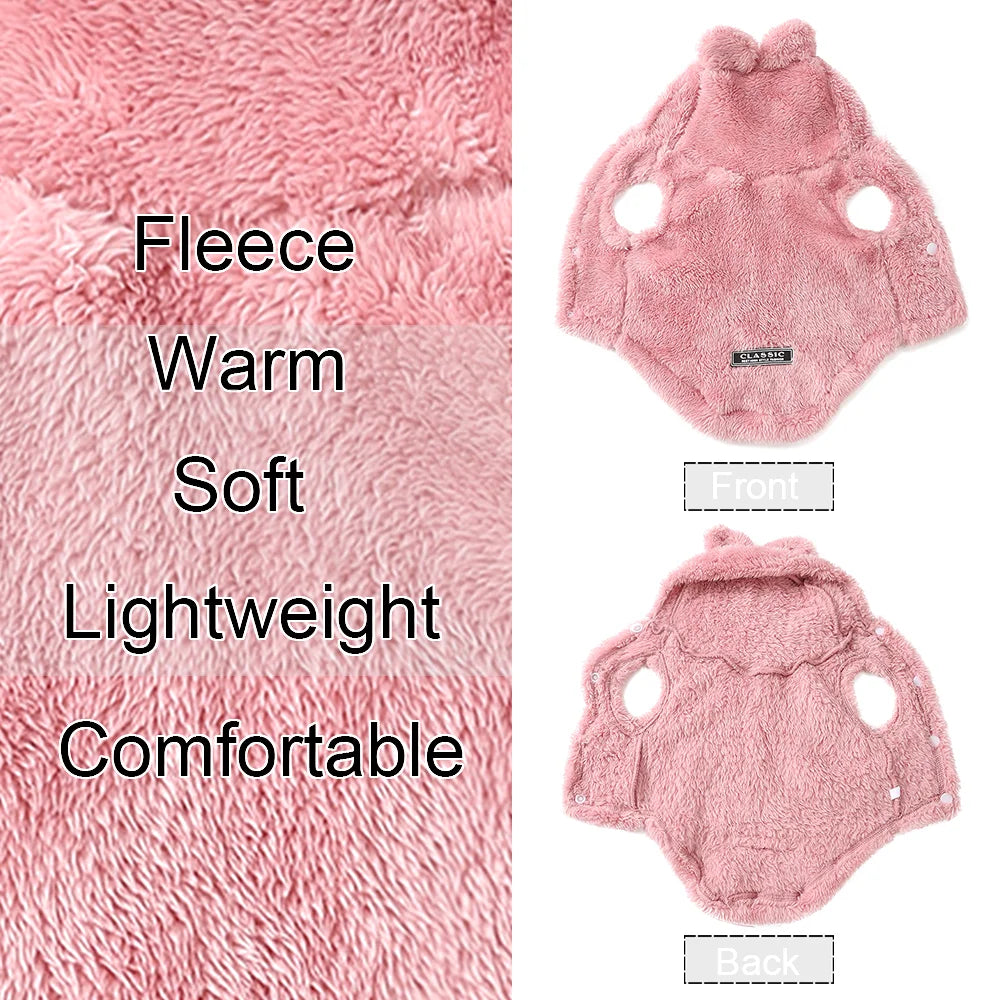 Fleece Warm Cat Costume For Winter Autumn Cute Soft Cats Clothes For Small Medium Dog Kitty Kitten Sweater Funny Pet Coat Sphynx - Play Paws Toys
