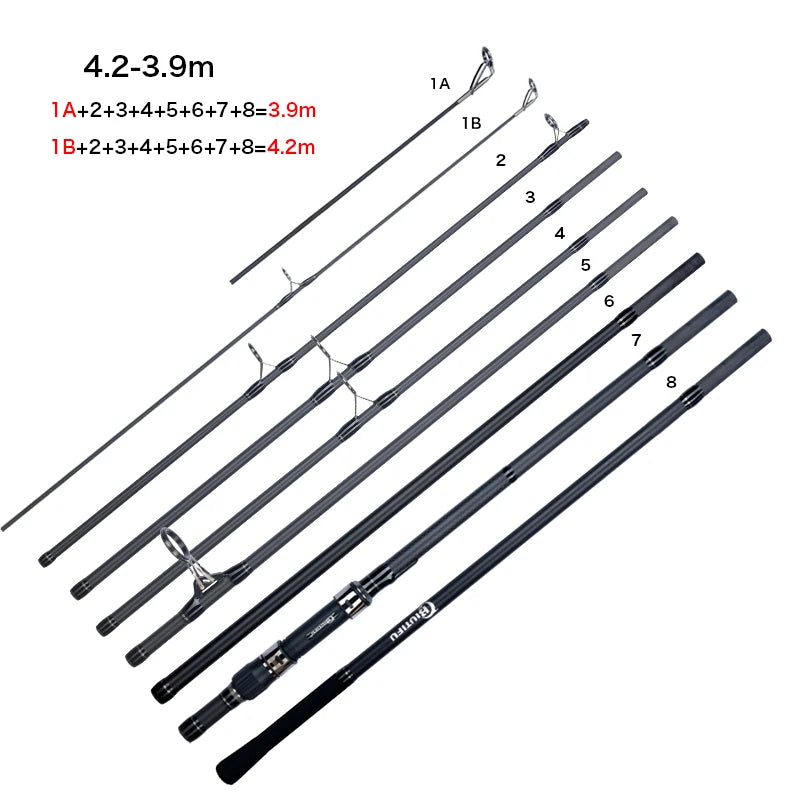 FELENHAI Traveller Carp Feeder Rod 4.2m 3.6m 3.0m Carbon Fiber 3.5lb Hard Surfcasting Fishing Pole Tackle for Spinning Lure Pole