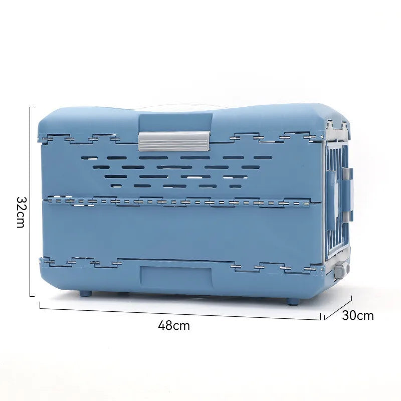 Pet Supplies Car Portable Cat Cage Portable Foldable Flight Case Breathable Kennel For Outing Pet Check-in Box - Play Paws Toys