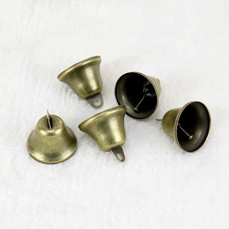 5pcs/set Thickened 38mm/1.5in Retro Horn Opening Bell Bell Round Bell Sound Loud and Crisp Christmas Bell